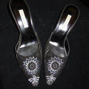 Ann Marino Black Suede Heels Size 8.5 M
